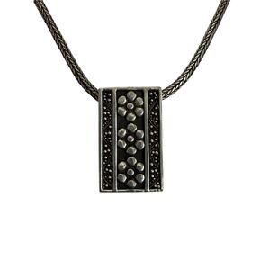 Lois Hill 925 Sterling Silver Pendant Toggle Necklace
